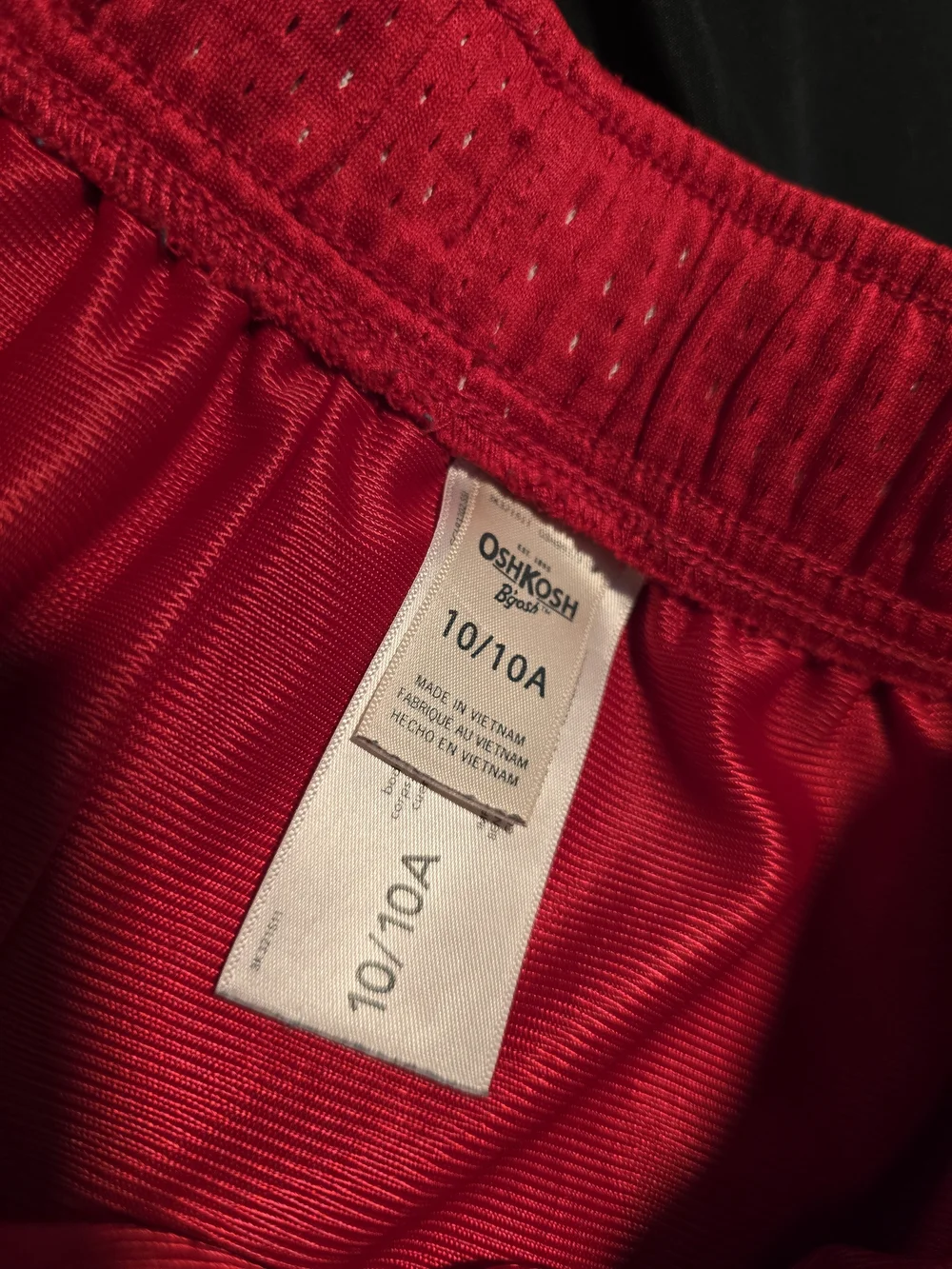 Oshkosh Bgosh Boys Athletic Shorts Red Blue Sporty Athleisure Size 10 Medium